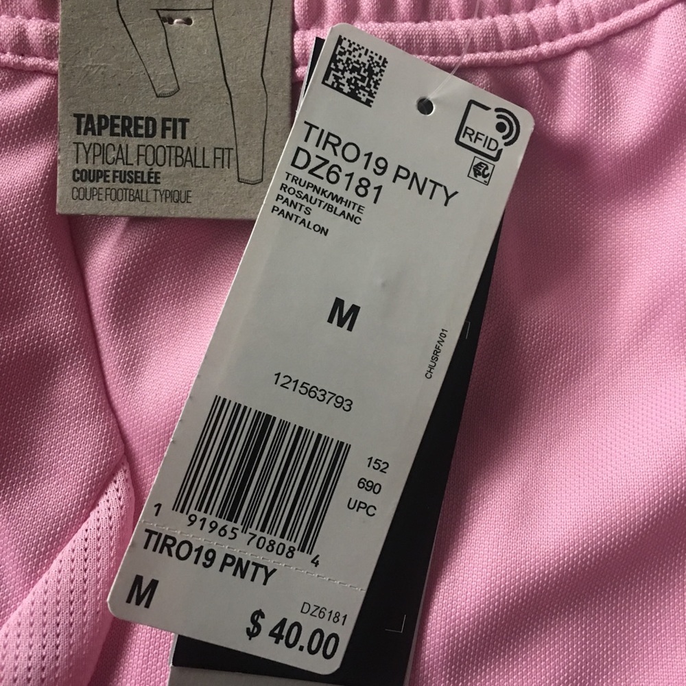 NWT Adidas Tiro 19 track pants Girls M 10/12 Pink
